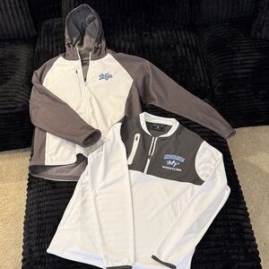 Men’s Two-Tone Hooded Jacket and Pullover Set